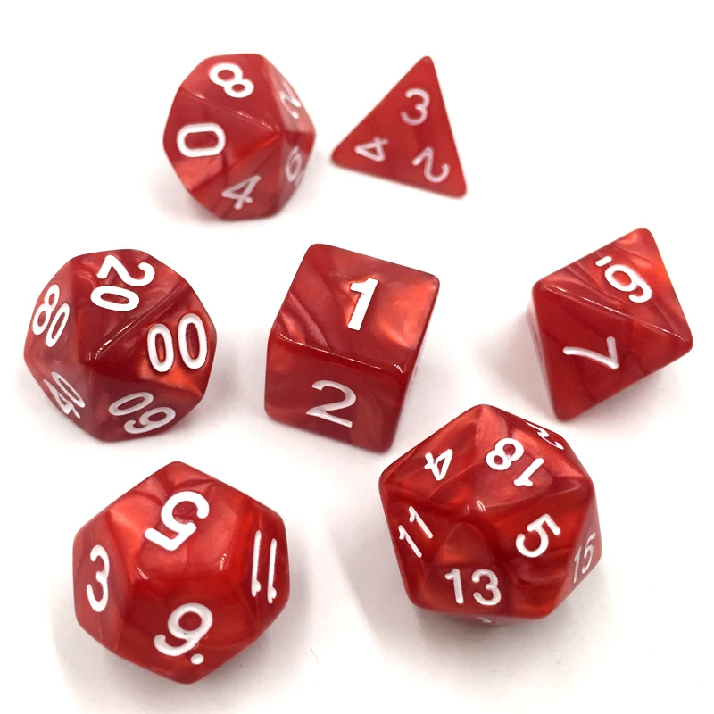 

Rollooo Dice Pearl RPG Dice 7 Pieces D4 D6 D8 D10 D% D12 D20