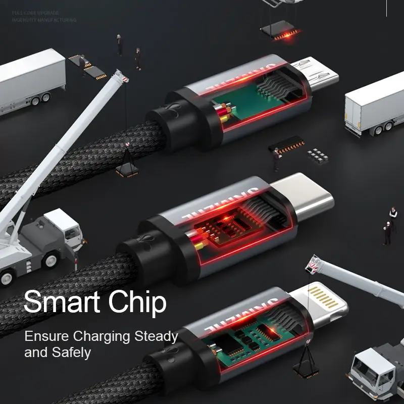 Телефонный кабель SAMZHE 3 в 1 Micro USB Type-C для iPhone 6 7 8 8s телефонов Samsung XiaoMi Huawei OPPO Android |