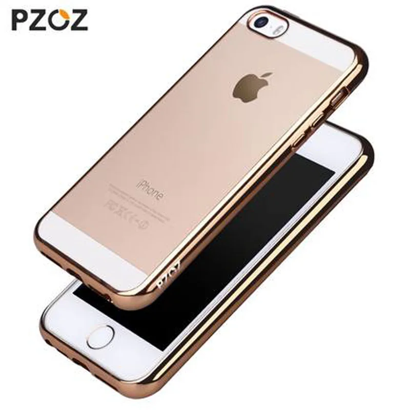 PZOZ For Apple iPhone SE Case Cover Silicon Bumper Housing Funda Cute Silicone Accessories On Phone 5S 5SE Pink |