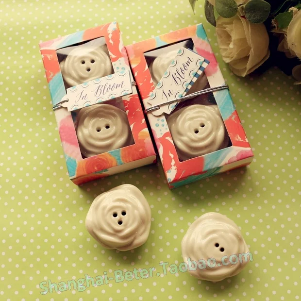 Свадебный подарок и подарки для гостей в цвету розы Керамика шейкер соли перца