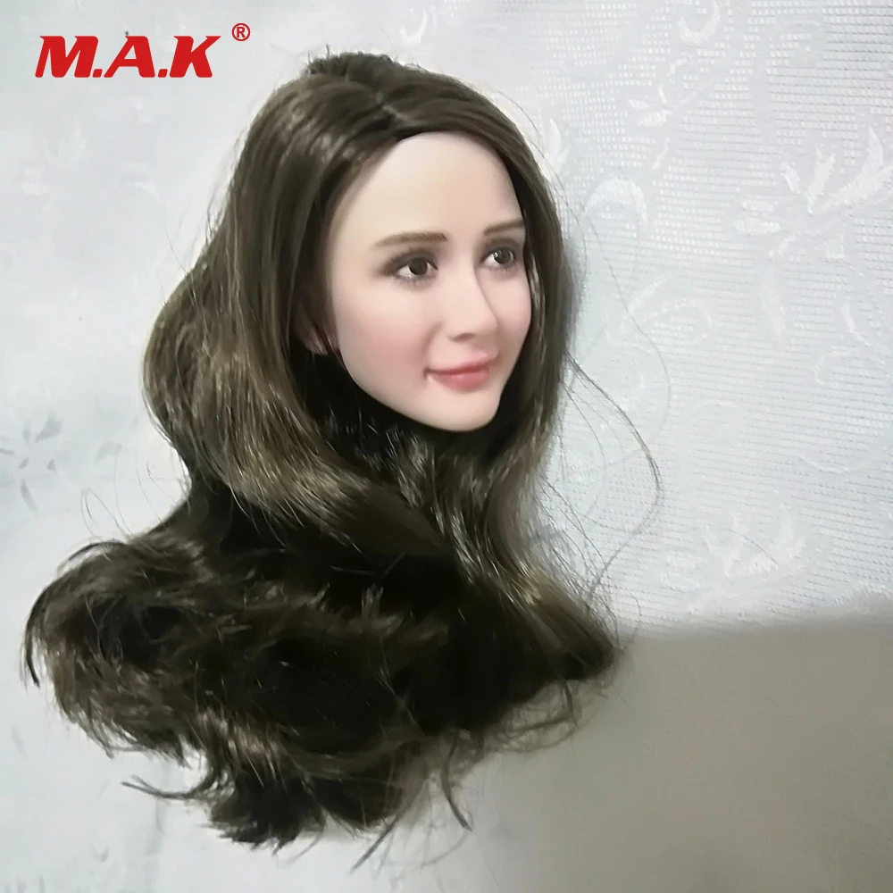 

Фигурка женщины 12 дюймов, фигурка головы на заказ, 1/6, модель азиатской девушки с черными длинными волосами, игрушки для 12 дюймов, экшн-фигурк...