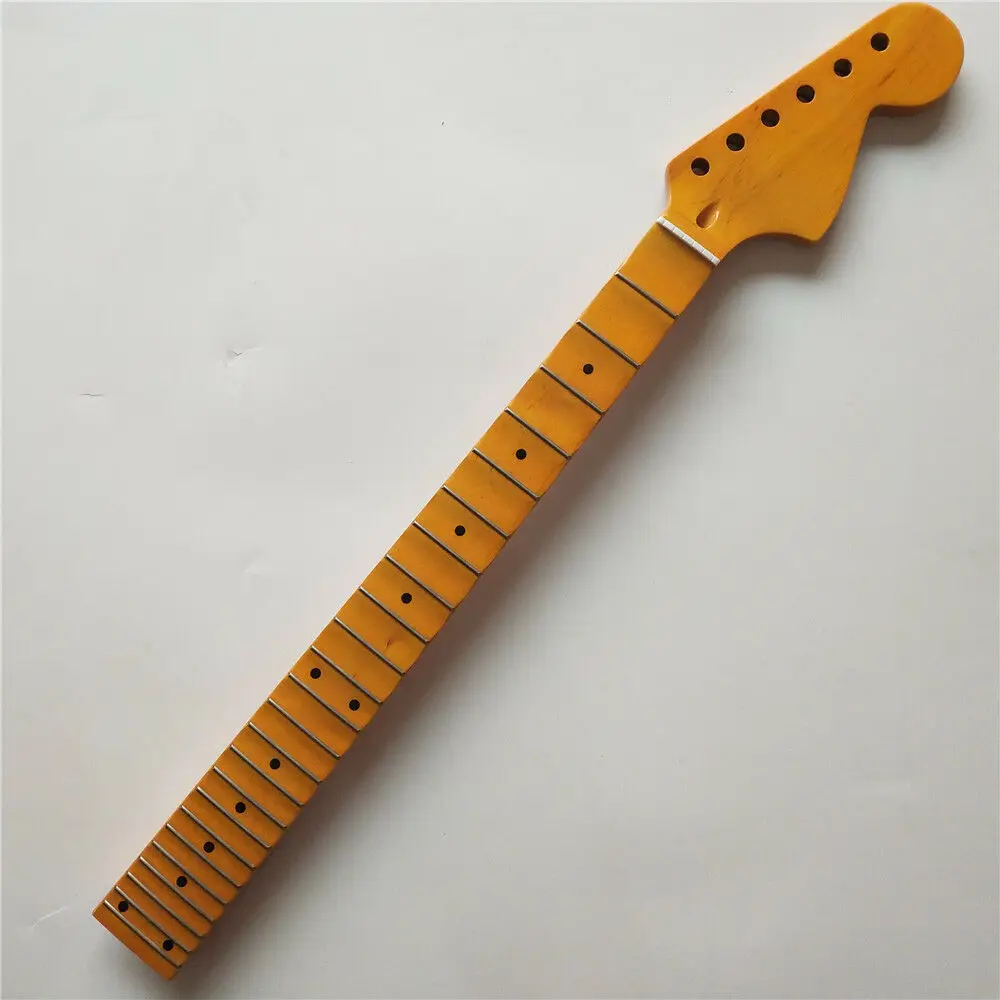 New Full scalloped Guitar Neck Replacement 24 Fret Maple ST style big headstock | Спорт и развлечения