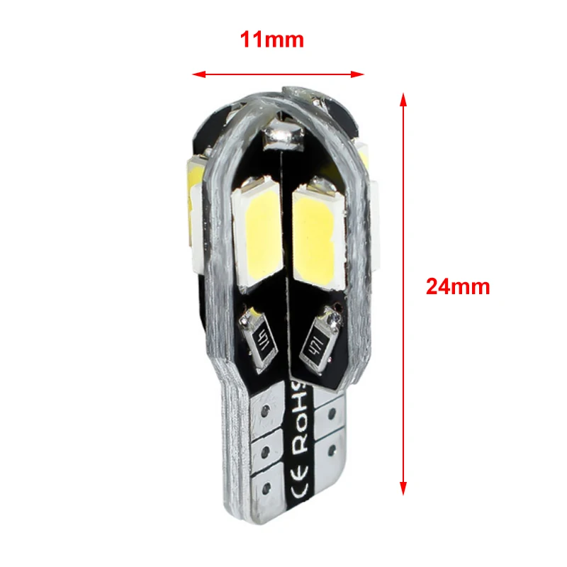 100 шт. светодиодный автомобильные светодиодные лампы T10 led W5W 194 8 SMD 5630|Сигнальная