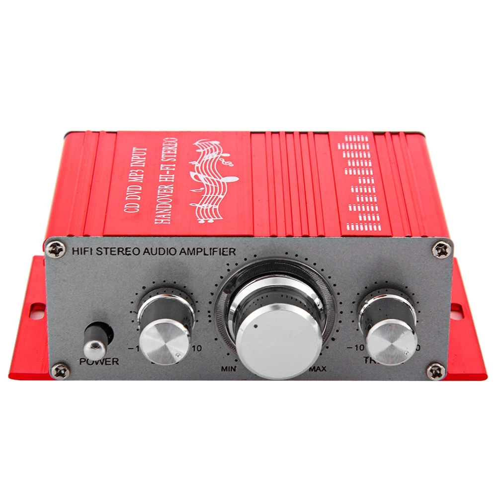 Hi-Fi автомобильный усилитель мощности стерео аудио 12 В мини поддержка CD DVD MP3 вход