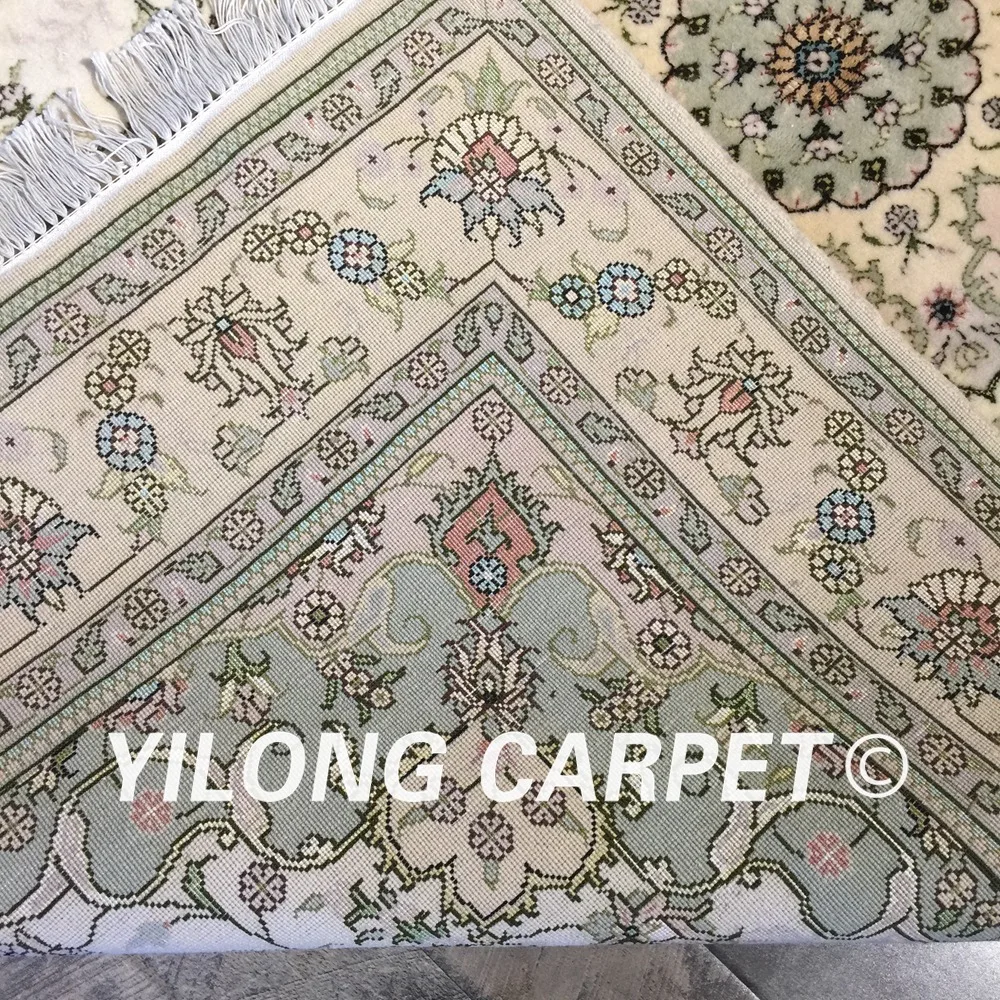 Yilong ковер 4 &quotx 6&quot ручной вязки шерсть шелк персидский Восточный домашний