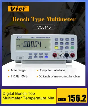 Высокоточный цифровой мультиметр Настольный 4 1/2 True RMS DCV/ACV/DCA/ACA DKTD0122 прецизионный настольный мультиметр Vici VC8045