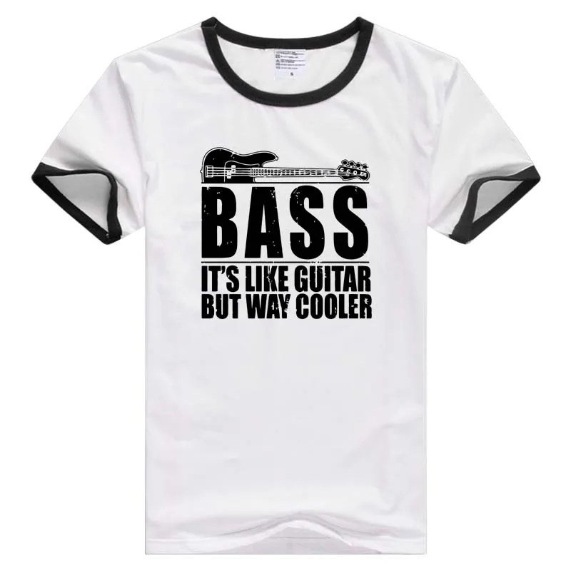 Фото Bass It's Like Guitar But Cooler Guitarist повседневная мужская и женская футболка с коротким Bass It's Like Guitar But Cooler Guitarist повседневная мужская и женская футболка с коротким