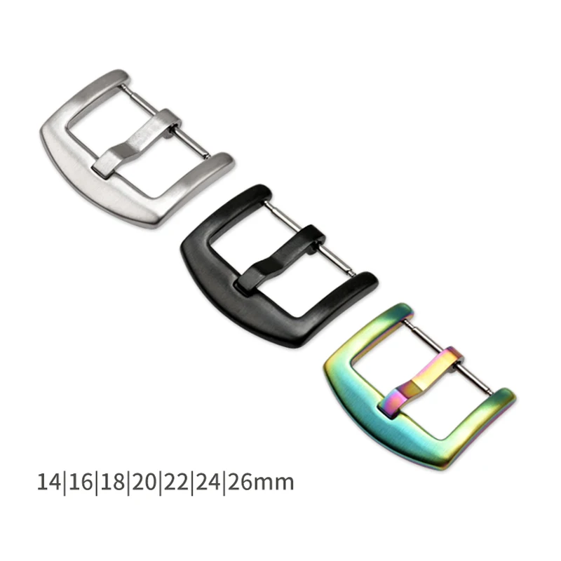 Сменные аксессуары для часов 10 шт./лот 14 мм 16 18 20 22 24 26 серебристые черные