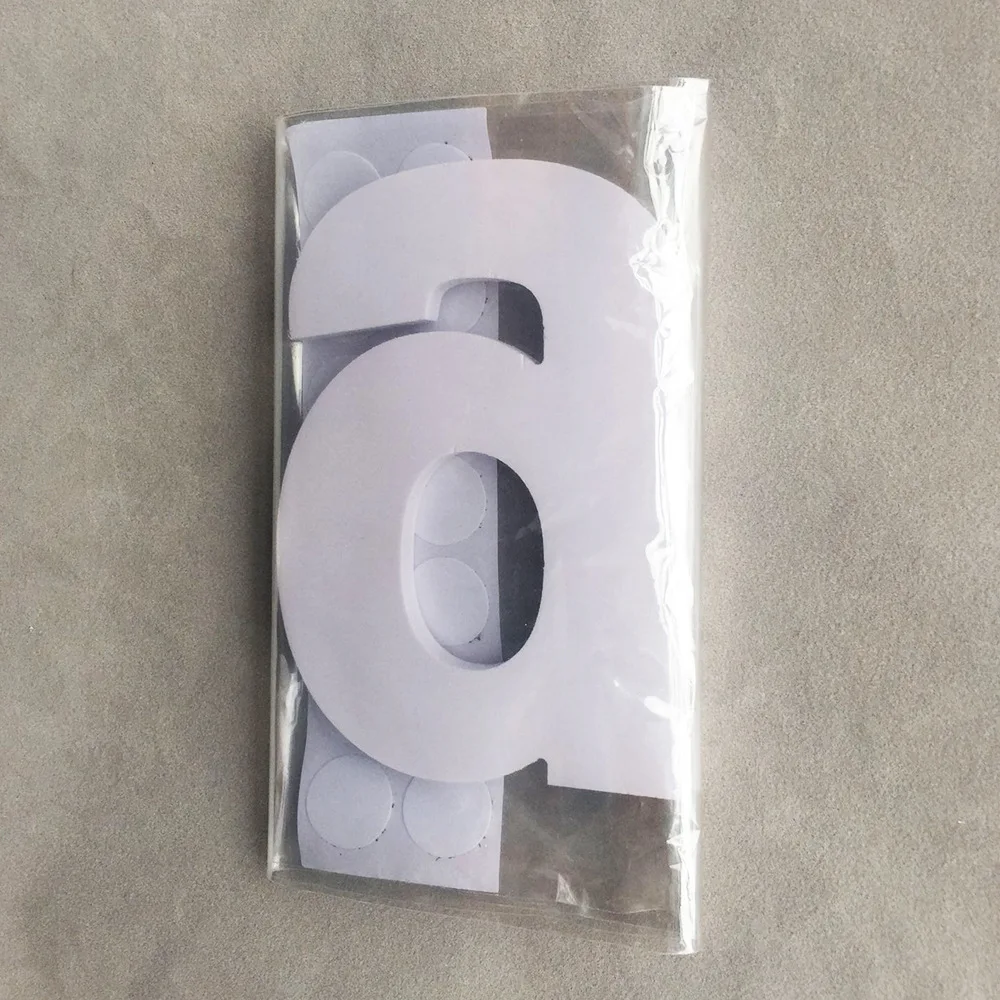 DIY креативные 3D маленькие английские буквы белая наклейка на стену фоновая стена