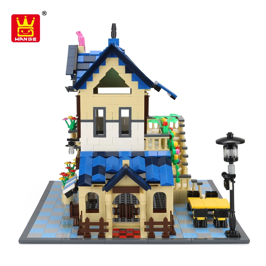 WANGE французский кантри Лодж 1298 шт. Кирпичи DIY строительные блоки собрать Развивающие игрушки для детей Подарки
