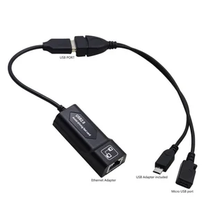 Новый USB-адаптер RJ45 10100 Мбитс USB Ethernet, сетевая карта LAN USB адаптер Lan RJ45 карта с адаптером Micro USB для ПК, ноутбука