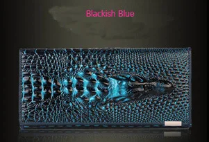 wallet-p11 LADSOUL, модный кошелек, Длинный кошелек, Женский кошелек, повседневный кошелек, брендовый, ПУ, 3D тиснение, крокодиловый узор, кошелек унисекс - Цвет: wallet-p11