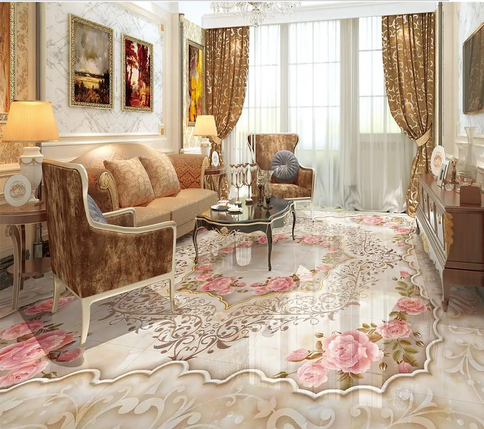 Настенные 3D-обои для ванной водонепроницаемые с мраморным рисунком на заказ |