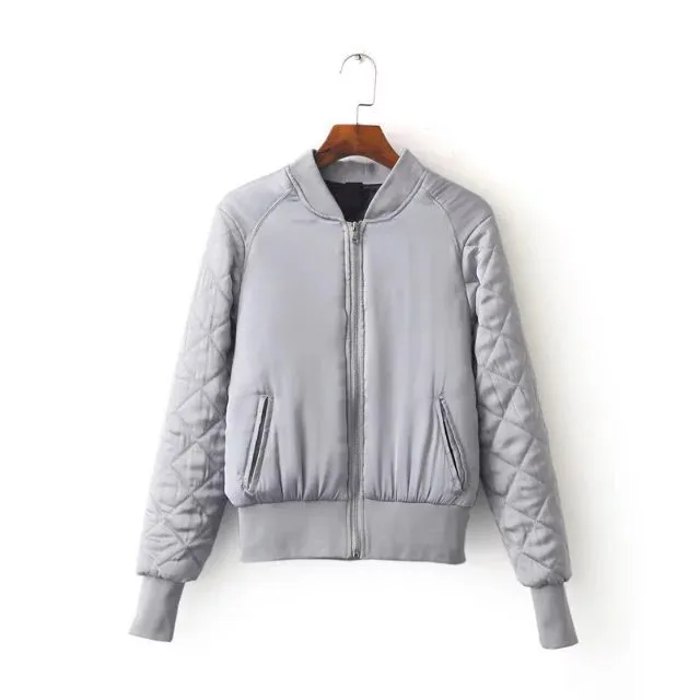 gray Весна Зима Женская куртка-бомбер летная куртка бейсбольная куртка Chaquetas Mujer Jaqueta Feminina пальто для женщин - Цвет: gray