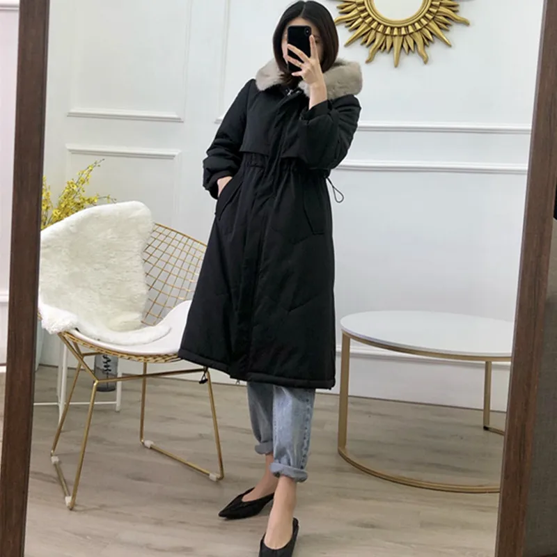 OFTBUY 2019 парка пальто с натуральным мехом зимняя куртка для женщин натуральный мех