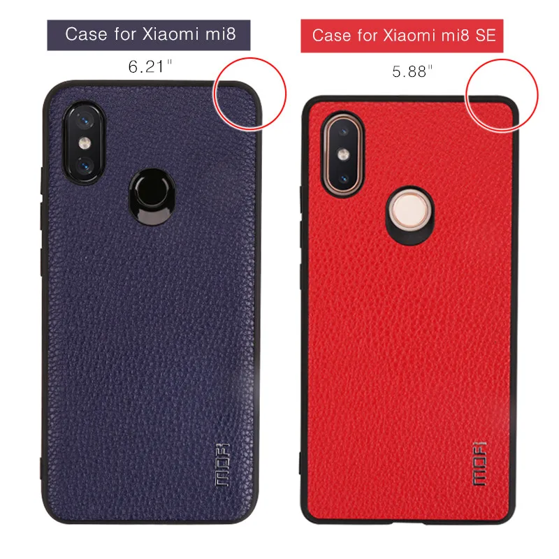 Для Xiaomi mi 8 Se чехол Mofi для Xiaomi mi 8 чехол твердая задняя крышка из искусственной кожи для Xiaomi mi 8 чехол синий mi 8Se чехол коричневый