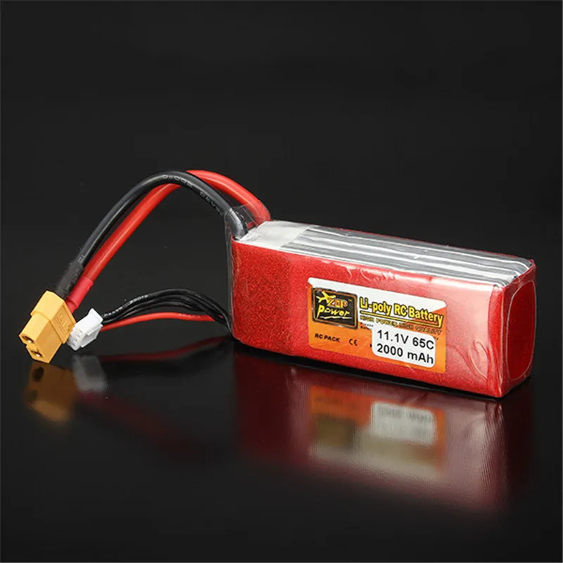 Оригинал Новое поступление перезаряжаемый ZOP Power 11 1 V 2000 mah 3 S 65C Lipo Батарея XT60