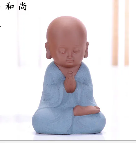 Marvellous # TOP ART OFFICE home Buddhism Buddha &quot CHAN DAO Little Monk sand-fired kiln porcelain pottery ceramic 2 Piece | Дом и сад