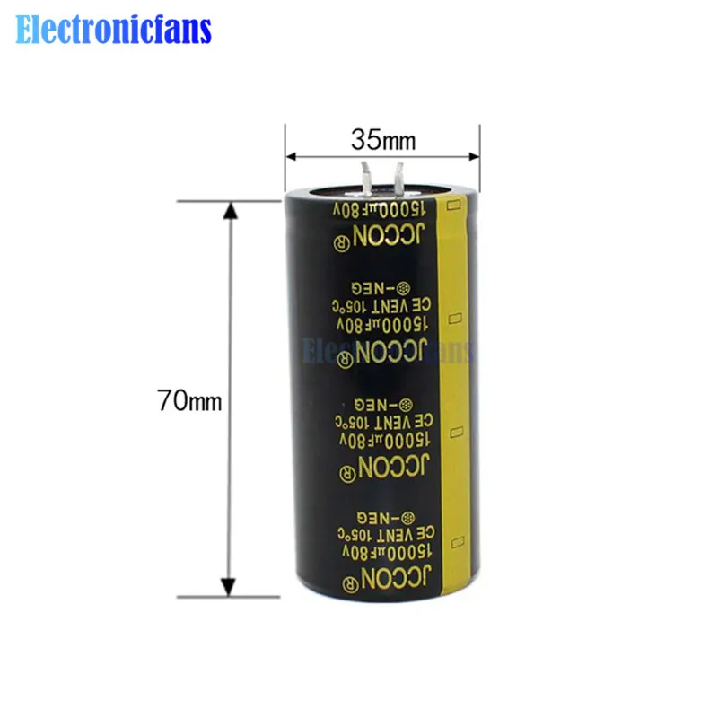 Diymore 80V 15000 мкФ 35X70mm алюминиевый электролитический конденсатор 80V15000uF 35*70 мм с