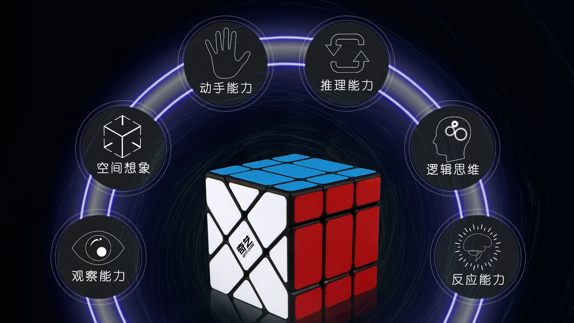 Qiyi speed 3X3X3 Fisher Cube, магические кубики, скоростная головоломка, Обучающие Развивающие игрушки для детей, cubo magico