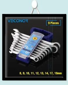 Veconor 9 шт. прочные усиленные метрики мяч состава шестигранный ключ Установить ключ гаечный ключ, CR-V