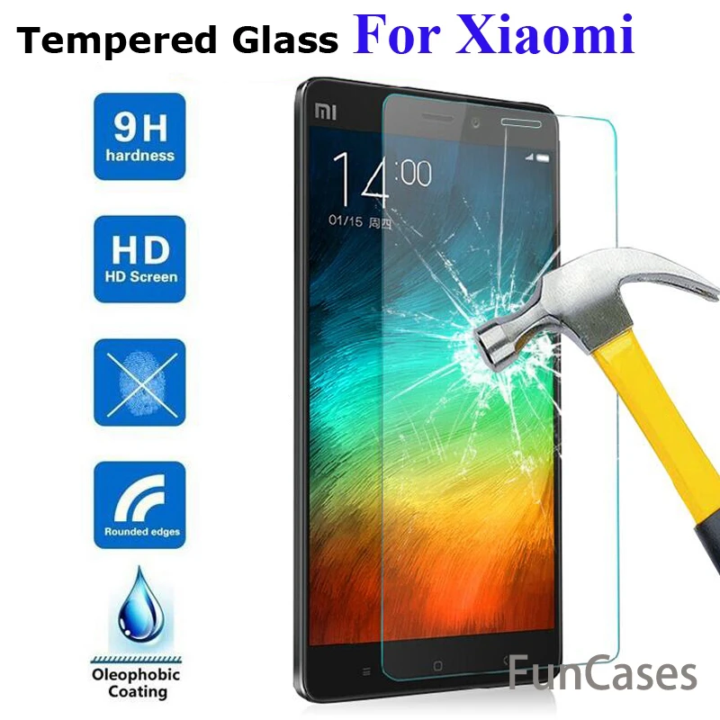 Tempered Glass For Xiaomi Redmi 4A 3S 3Pro 5A 2 Note 3 Pro Mi4C Mi5 Mi4 Screen Protector Toughened Film | Мобильные телефоны и