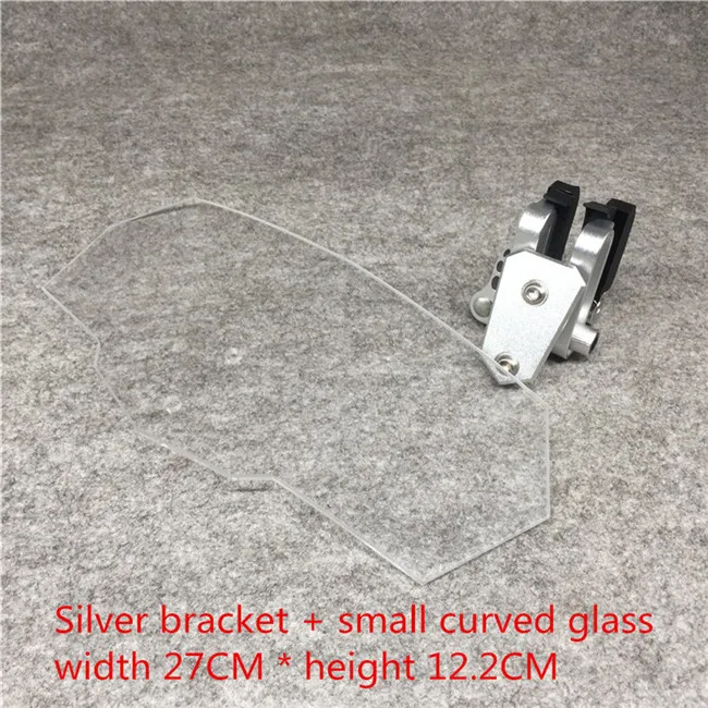 small curved-silver Универсальный мотоцикл лобовое стекло DIY ветровое стекло расширение Регулируемый для Triumph трофей se 1200 T120 T100 Tiger 800 XR - Цвет: small curved-silver