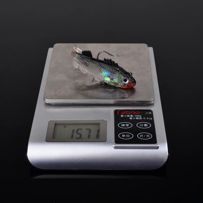 

POETRYYI 7.6cm 15.7g Lead fish Long Tail Fishing Lure bass Soft bait Carp with Treble Tackle Hooks Fishing Accessories 30