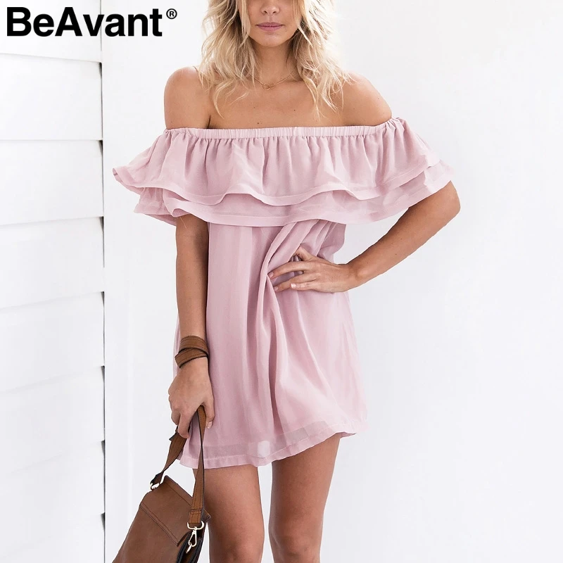 Женское Короткое Шифоновое Платье BeAvant повседневное пляжное платье с открытыми