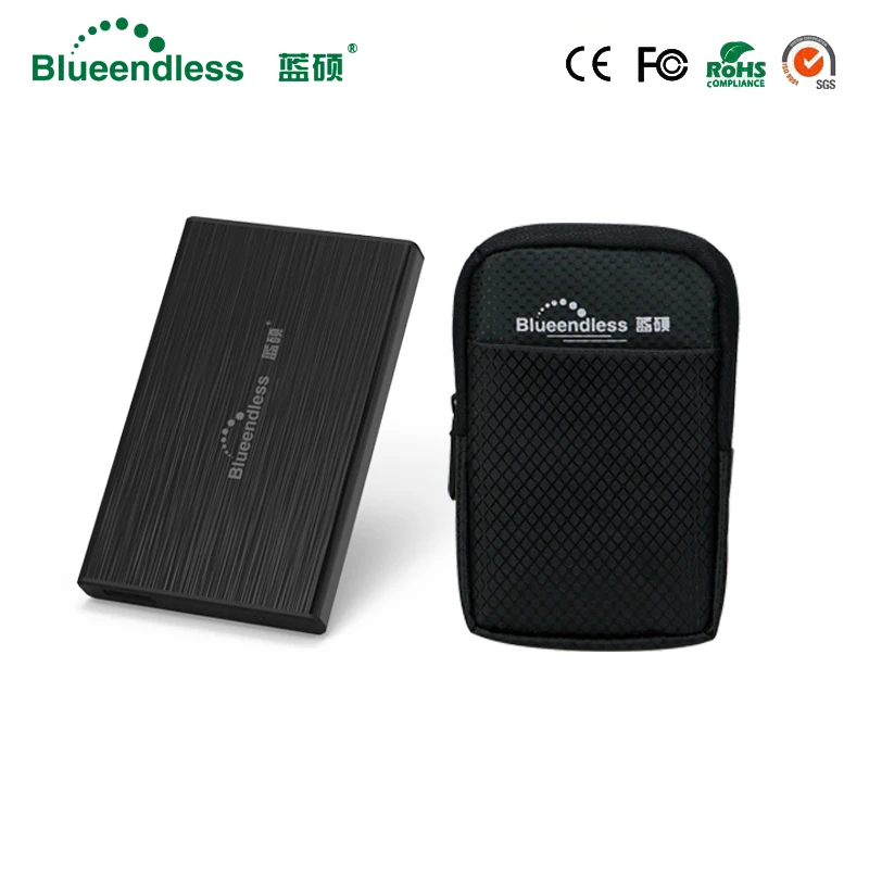 Blueendless 1 Набор 2," Sata для USB 3,0 HDD SSD жесткий диск Корпус 7 мм 9,5 мм для внешнего корпус для жесткого диска сумка высокого качества