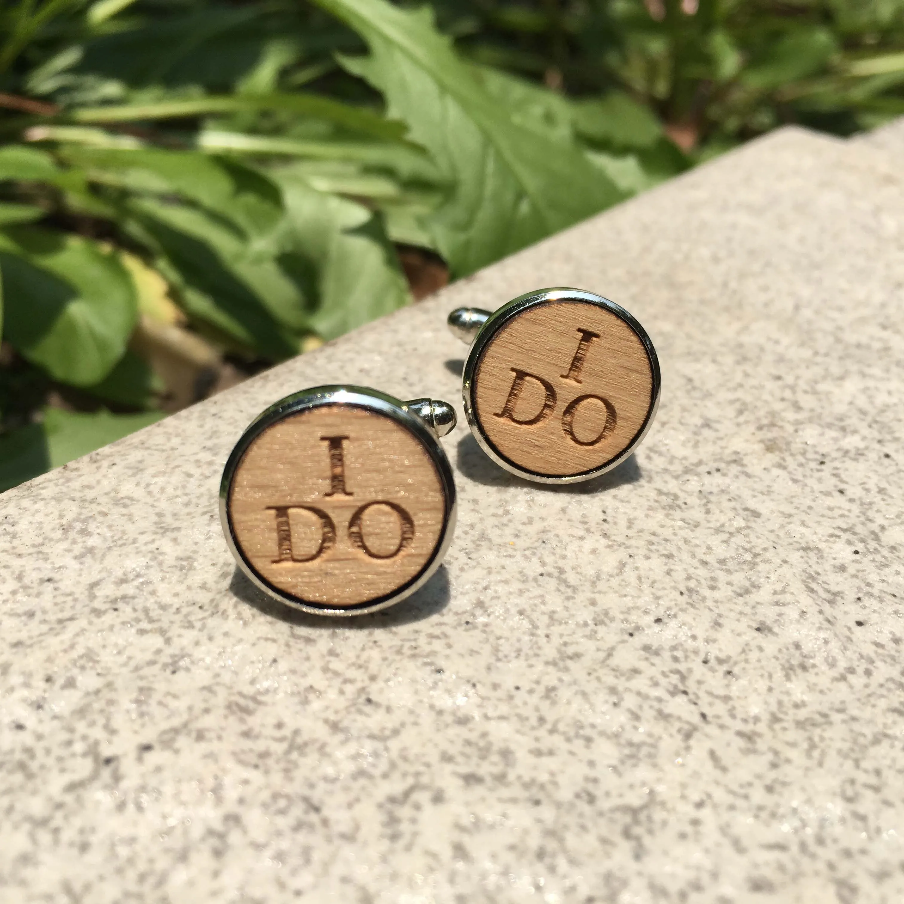 I Do лазерная резка деревянные Запонки деревенский свадебный аксессуар свадебные