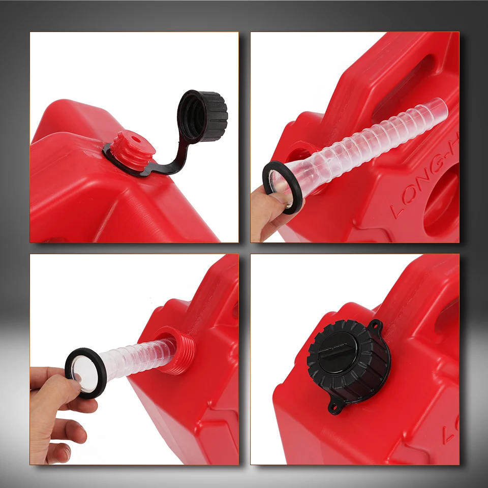 Auxmart 3L 5L Красный Топливный бак банки запасные пластиковые бензиновые баки крепление мотоцикла Jerrycan газовый бак бензиновый масляный контейнер топливные кувшины