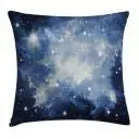 Constellation Pillow Cover Blue Galaxies Night Sky Celestial Image Stars Square Accent Case Dark Light White | Дом и сад