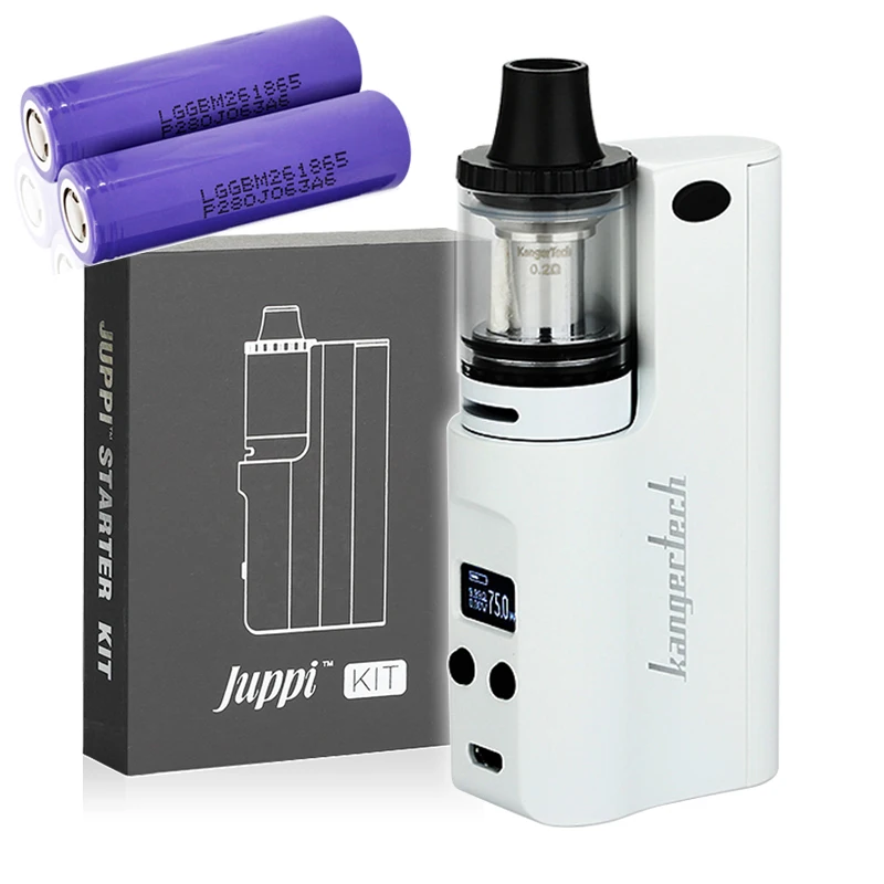 KangerTech JUPPI TC Starter Kit 75W with 3ml Atomizer Tank Juppi Coil Head - White | Электроника