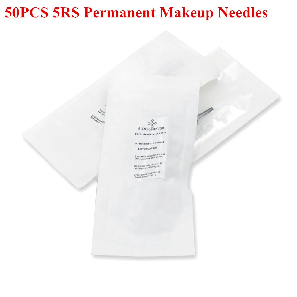 

600D-G 5RS Tattoo Needles Tattoo Permanent Makeup Needles Sterilized eyebrown lips tattoo machine pen tattoo needles 50pcs /lot