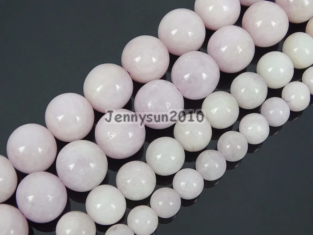 Бусины из натурального камня Kunzite круглые бусины с отверстием 15 дюймов 4 мм 6 8 10 12