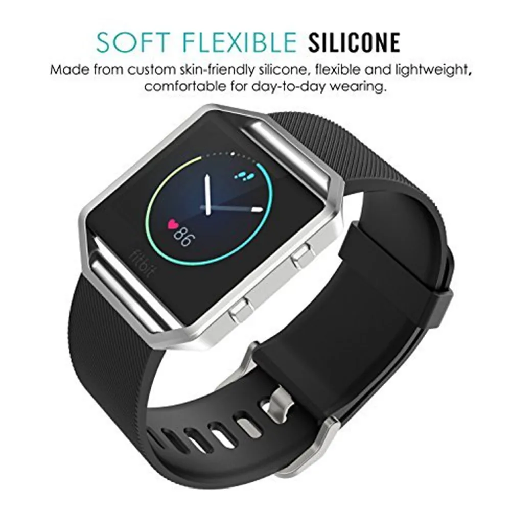 TORQUILA Soft Silicone Strap for Fitbit Blaze Smart Fitness Watch Adjustable Breathable Replacement Light Weight Sport Band | Наручные