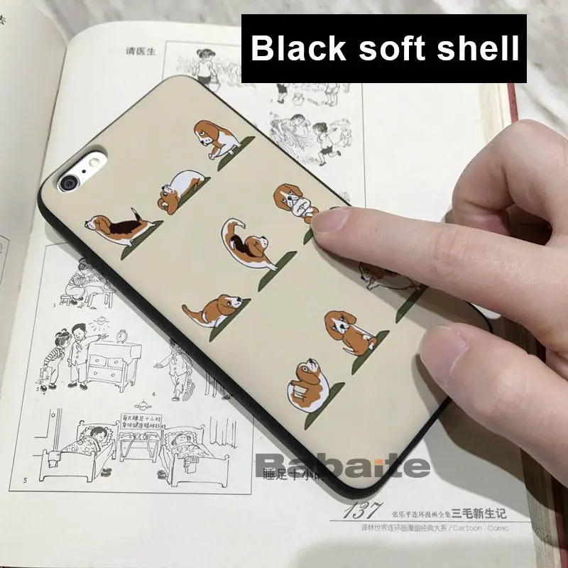 Babaite Йога кошки собаки мобильные телефоны задняя крышка TPU чехол для iPhone 8 7 6 6S Plus 5
