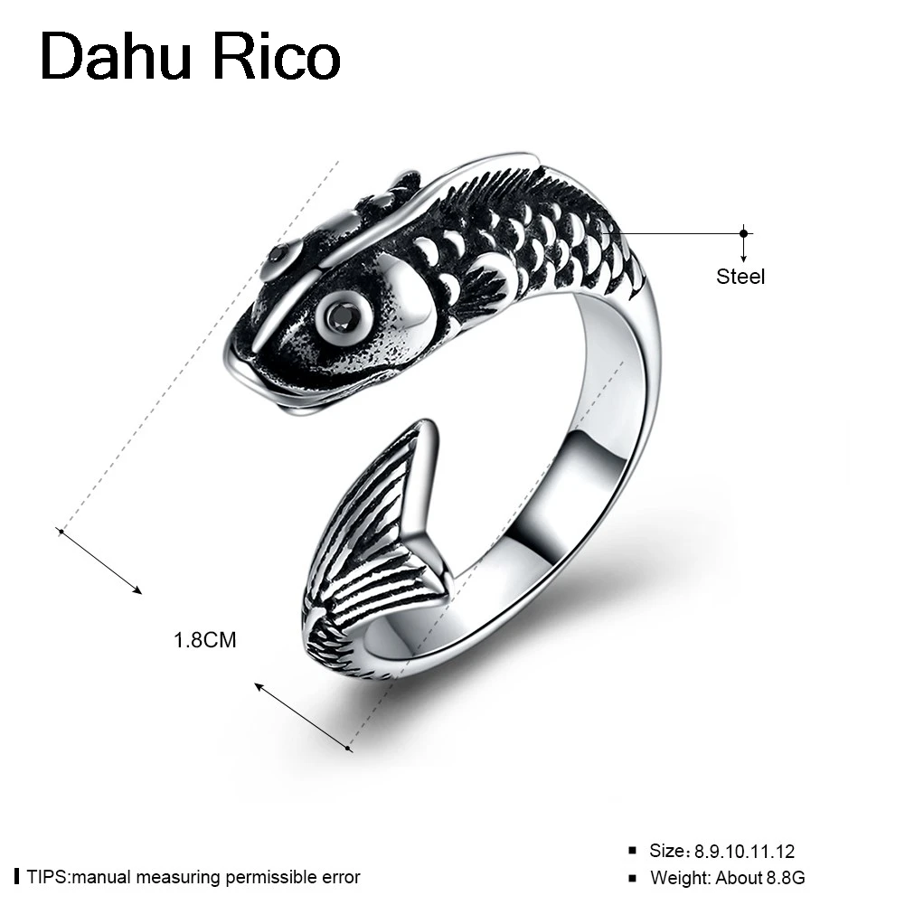 Карп Рыба alianca Кадо maitresse bague Свастика кольца мужчины Dahu Рико из нержавеющей стали