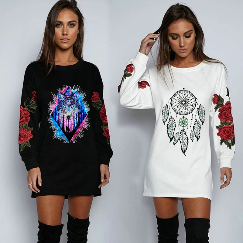 Термопечатные патчи Fierce Forest Wolf стирающиеся наклейки для оформления одежды