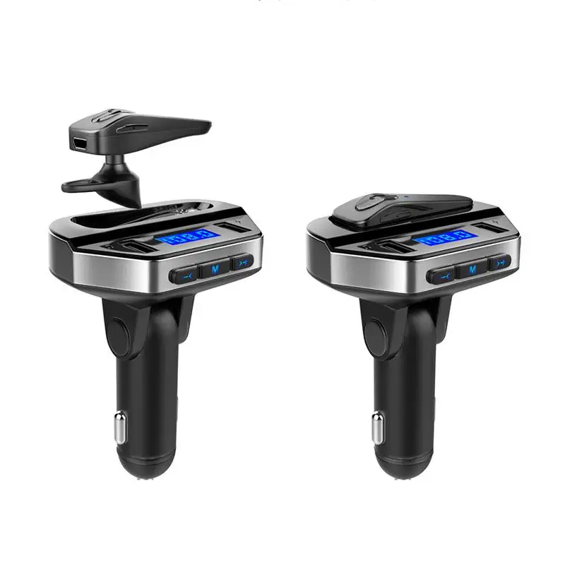 JINSERTA Bluetooth fm-передатчик наушники-вкладыши Автомобильный mp3 плеер fm-модулятор Handsfree Dual USB 3.1A быстрое зарядное устройство для iPhone X