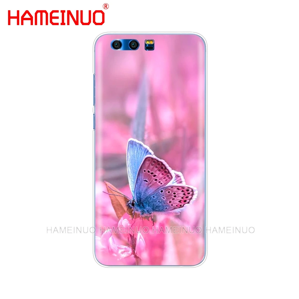 HAMEINUO чехол для телефона с красной бабочкой и белыми розами Huawei Honor 10 V10 4A 5A 6A 7A 6C 6X 7X