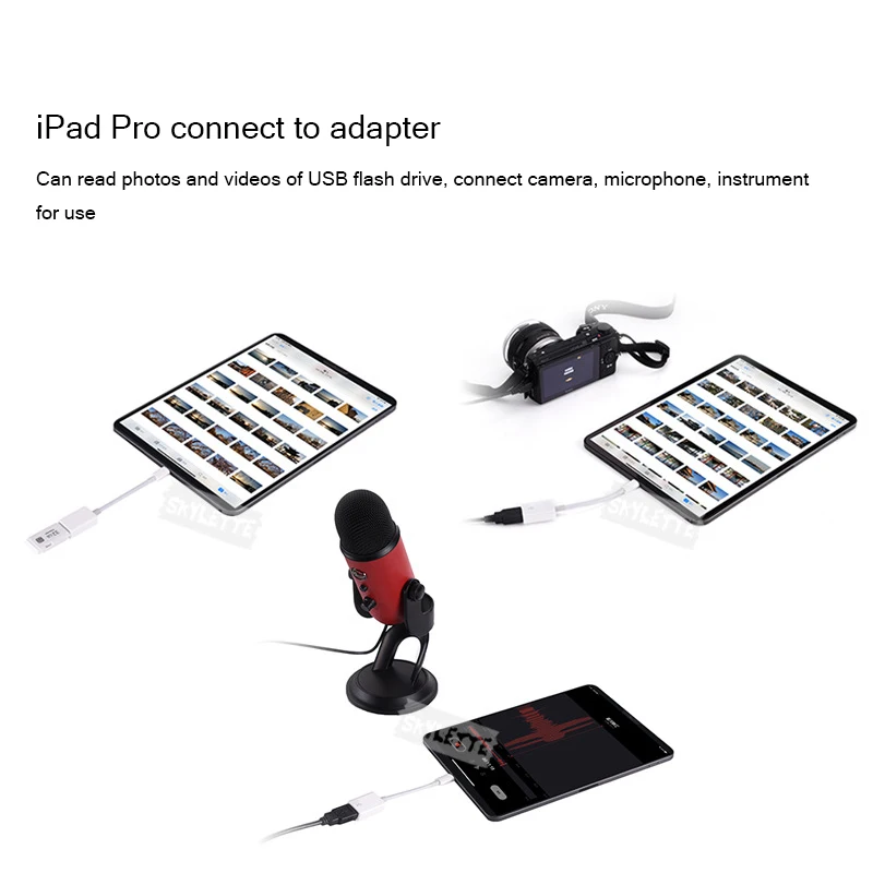 OTG USB C разъем SLR адаптер для камеры флэш накопитель конвертер Type Xiaomi 9 Huawei P30 iPad Pro