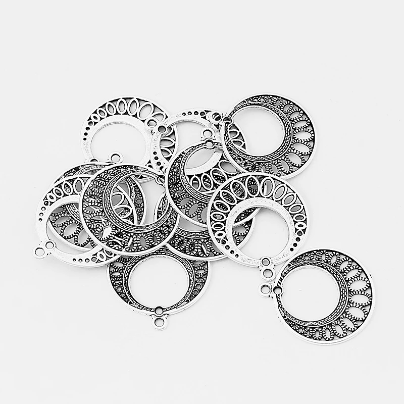 20 шт полые открытые филигранные подвески разъем для сережек ожерелье ювелирные