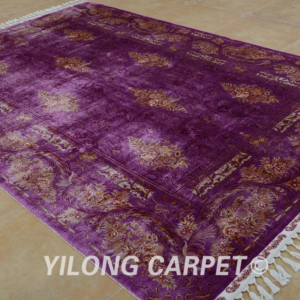 Yilong 6 56 'x9. 84 Хереке ковер галерея фиолетовый vantage Античная Восточный (1647)|oriental