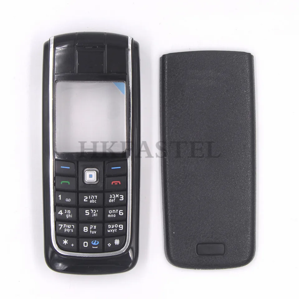ALL Black Hebrew HKFASTEL, корпус, клавиатура для Nokia 6021, передняя рамка для ЖК-дисплея, задняя крышка, чехол для батареи, китайский/русский/иврит, клавиатура - Цвет: ALL Black Hebrew