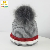 new young child kids winter boys girls 2 to 8 year old solid stripe color cap keep warm antlers knit lovely hat outdoor fashion