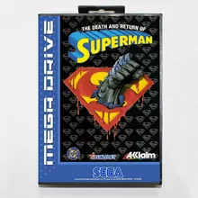 16 бит игра Sega Mega Drive картридж с розничной коробкой-смерти и возврата Супермена игровая карта для системы Megadrive Genesis