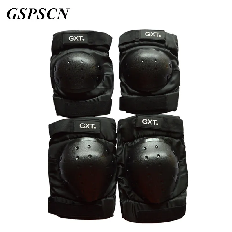 

GSPSCN Black 4Pcs/Set Motorcycle kneepad Joelheira Protective Motocross Bike Gear Protector Racing Motocross kneepad Elbow Guard