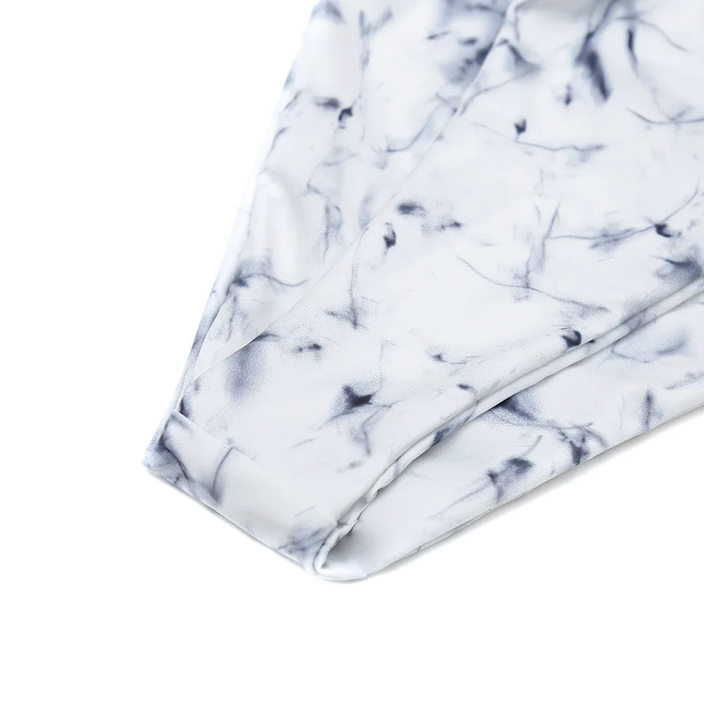 Бикини 2019 Мягкие Купальники без бретелек женский купальник бандо с мраморным